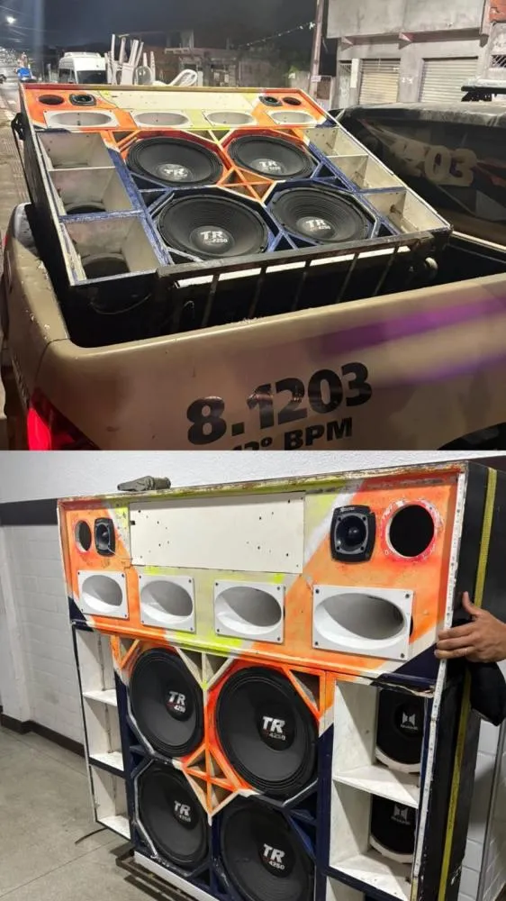 PM apreende paredão após denúncia de poluição sonora em Camaçari