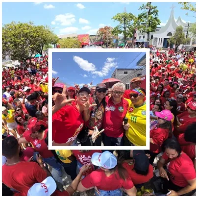 Caetano participa de ato de mulheres em apoio a Lula em Camaçari